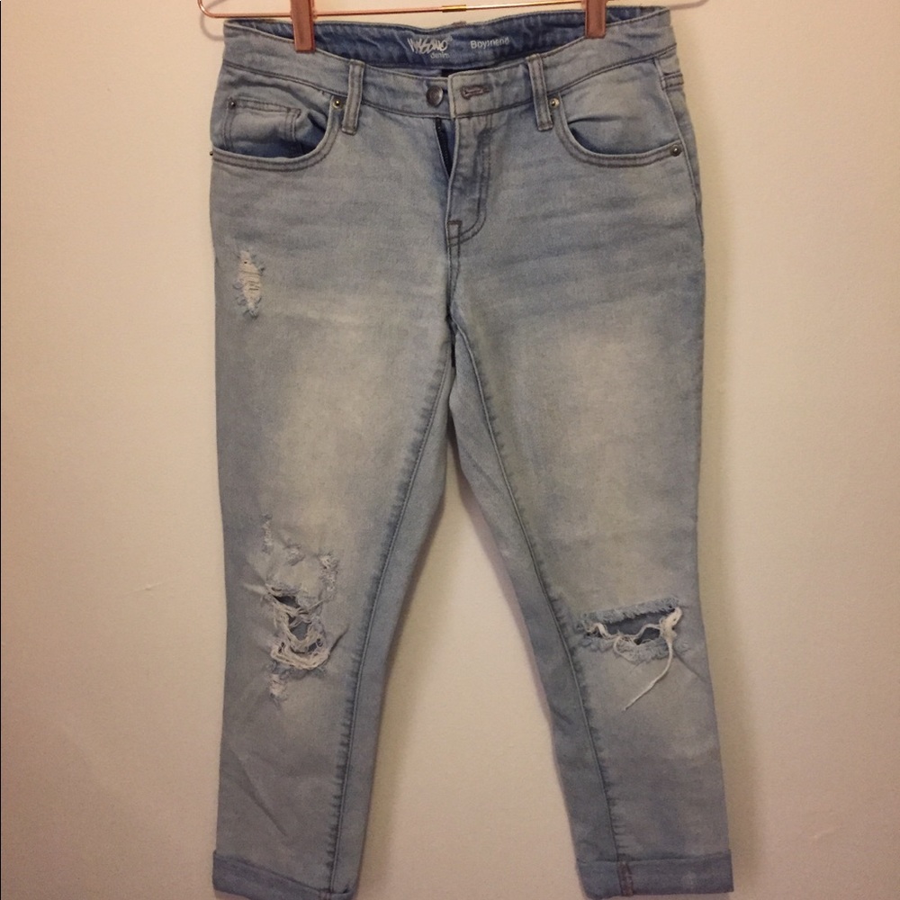 Mossimo boyfriend blue jeans, size 27